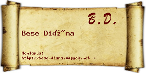 Bese Diána névjegykártya